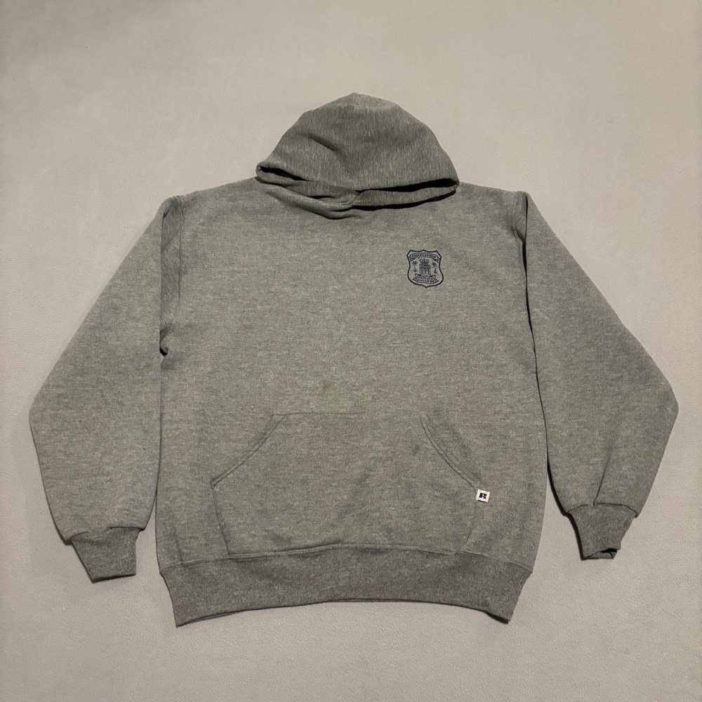 Vintage Russell Athletic Pullover Hoodie Size XL Grey Casual Spring Fall‎ 90s
